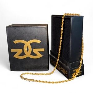 The Gold Gods 22" Yellow Gold Rope Chain Necklace